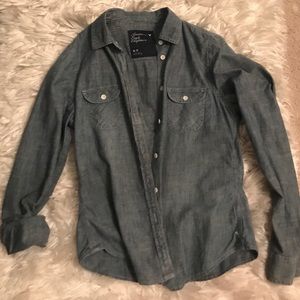 American Eagle Jean Button Up Shirt✨